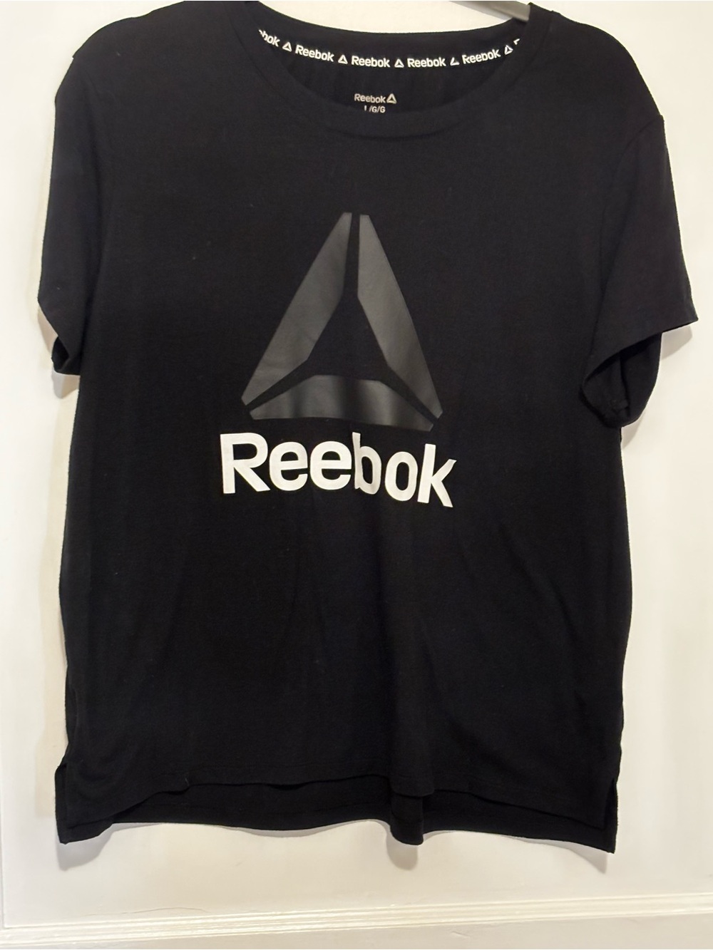 Reebok Black Tee with Reflective Logo